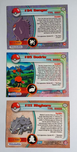 Topps Pokemon Cards Series 2 Bundle Vintage Blue Logo GENGAR Rhyhorn DODRIO - Image 2