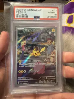 PSA 10 Pikachu AR 173/165 151 SV2a Pokemon Card - Pokemon Card JP 2023 GEM MINT - Image 1