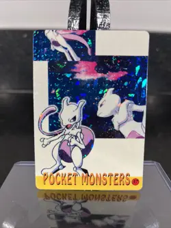 Vintage Pocket Monster Holo Prism Sticker Card *RARE* *MINT* Mewtwo #37 Sk396 - Image 1
