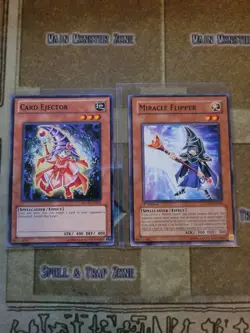 YUGIOH CARD EJECTOR RYMP UNLIMITED + MIRACLE FLIPPER LODT COMMON 1ST ED NM - Image 1