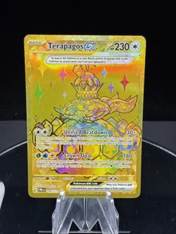 Terapagos ex - 180/131 - Prismatic Evolutions Hyper Rare NM Pokemon Card Gold - Image 1