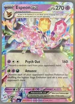 Pokemon TCG Espeon ex - 034/131 - SV: Prismatic Evolutions Double Rare Card - Image 1