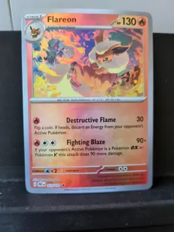 Pokemon TCG Flareon Master Ball Pattern Holo Card 013/131 Prismatic Evolutions - Image 1