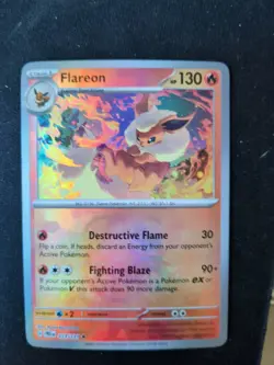 Pokemon TCG Flareon Master Ball Pattern Holo Card 013/131 Prismatic Evolutions - Image 3