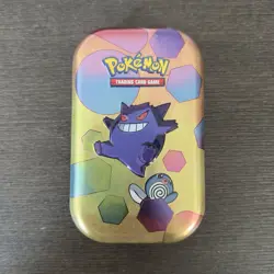 Pokemon Scarlet Violet 151 Gengar Poliwag Tin - Coin and Art Card Only - Image 1