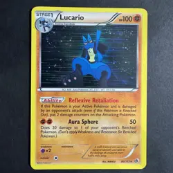 Pokemon TCG Lucario Legendary Treasures Holo Rare Card 80/113 - Image 1