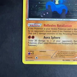 Pokemon TCG Lucario Legendary Treasures Holo Rare Card 80/113 - Image 5