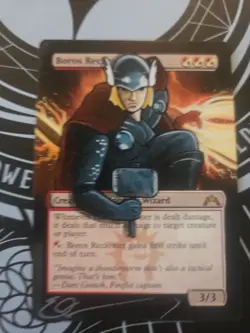 ALTERED ART BOROS RECKONER X2. HAND PAINTED THOR ART! - Image 2