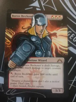 ALTERED ART BOROS RECKONER X2. HAND PAINTED THOR ART! - Image 3