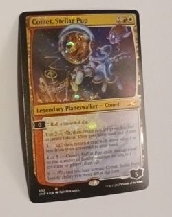 Comet, Stellar Pup Galaxy FOIL NM Unfinity Magic the Gathering MTG - Image 1