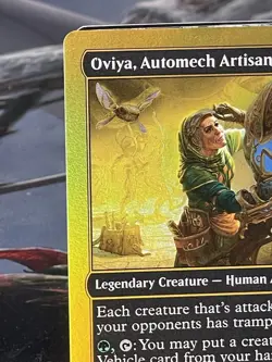MTG Oviya, Automech Artisan RARE FIRST PLACE Gold FOIL Aetherdrift 469 NM/Mint - Image 3