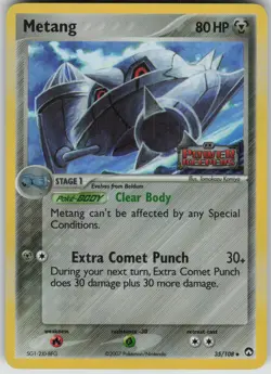 Pokemon TCG Metang Uncommon Reverse Holo Power Keepers 35/108 - Image 1