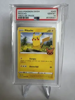 PSA 10 2022 Pikachu #049 Pokemon Trick or Trade - Image 1