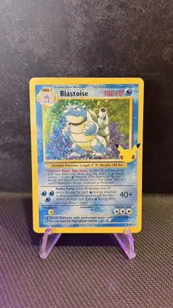Pokemon TCG Blastoise Holo Rare Card 2/102 Celebrations Classic Collection NM - Image 1