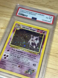 2000 Pokemon Gym Heroes Sabrina's Gengar 014/132 PSA 6 Clean Copy! - Image 2