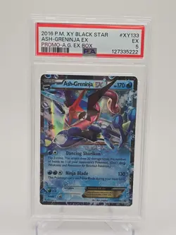 2016 Pokemon XY Black Star Promo Ash-Greninja EX XY133 PSA 5 - Image 1