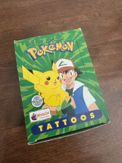 Topps Merlin 2000 Pokemon Tattoos Display Boxes New Sealed Vintage Rare US Ship - Image 1