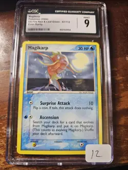 2004 Pokemon EX Fire Red & Leaf Green Magikarp 67/112 Error Rarity Uncom CGC 9 - Image 1