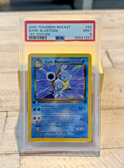 2000 Pokemon 1st Edition Rocket Dark Blastoise PSA 9 MINT #20 Base - Image 1