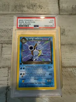2000 Pokemon 1st Edition Rocket Dark Blastoise PSA 9 MINT #20 Base - Image 4