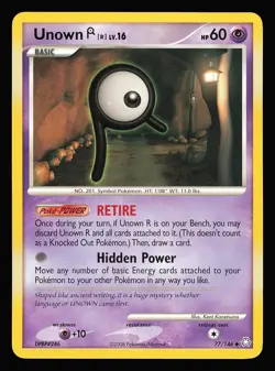 Unown (R) 77/146 Legends Awakened NON-Holo Pokemon - LP-NM - Image 1