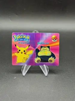 Pikachu Snorlax Holo Pokemon Vintage Pocket Monsters Vending Prism Sticker 1247 - Image 1