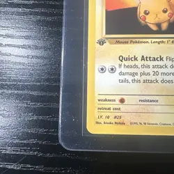 Lt. Surges Pikachu 84/132 1st Edition Gym Challenge WOTC Vintage Pokemon - Image 2