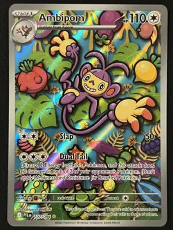 Pokemon TCG Ambipom 107/094 Illustration Rare - Phantasmal Flames - Pack Fresh ✅ - Image 1
