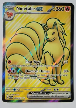 Ninetales ex 2023 Pokemon #186 Ultra Rare - Scarlet & Violet 151 - NRMT - MINT! - Image 1