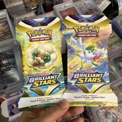 2x Pokemon TCG Sword & Shield-Brilliant Stars Sleeved Booster Pack - Image 1