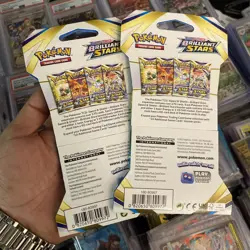 2x Pokemon TCG Sword & Shield-Brilliant Stars Sleeved Booster Pack - Image 2