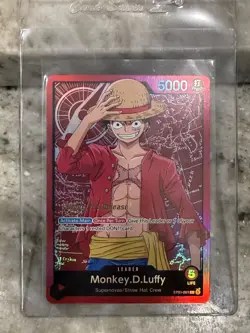2022 ONE PIECE STRAW HAT CREW SUPER PRE-RELEASE ST01-001 MONKEY D LUFFY - Image 1