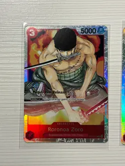 Monkey.D.Luffy SR St01-012 Roronoa Zoro SR St01-013 Super Pre-Release One Piece - Image 4