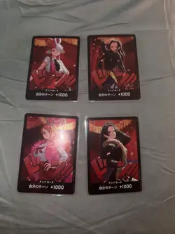 Bandai JPN One Piece TCG Extra Booster Heroines Edition EB-03 Dons (all 4) - Image 1