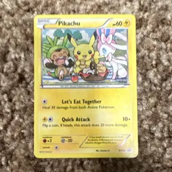 Pokemon Pikachu XY95 Basic 60 HP Quick Attack Regular Card XY Set - Image 1