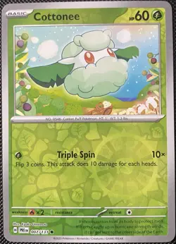 Cottonee 007/131 Sv: Prismatic Evolutions Reverse Holo - Pokemon Card - Image 1