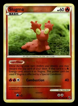 Slugma 67/90 Reverse Holo HGSS Undaunted Pokemon Card - Image 1