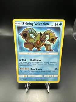 Pokemon TCG Shining Volcanion Shining Legends Holo Card 27/73 NM-M Condition - Image 2