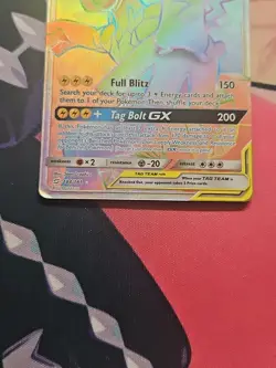 Pokemon Pikachu & Zekrom GX Team Up Card 184/181 Secret Rare SM Rainbow Holo LP - Image 4