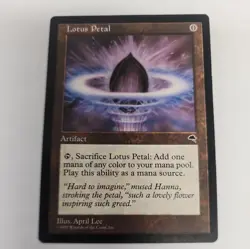 1x Lotus Petal Tempest Magic the Gathering Card # 294 MTG NEAR MINT VINTAGE - Image 1