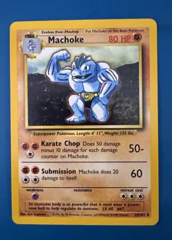 Machoke 34/102 – Base Set (1999) Pokemon Card – Uncommon – English – WOTC - Image 1