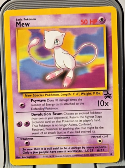 Mew Vintage Black Star Promo Pokemon 2000 Card Ken Sugamori - Image 1