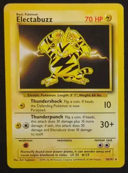 Electabuzz 20/120 Base Set Pokemon Card - Image 1