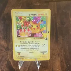 Pokemon Pikachu TCG Birthday Celebrations Holo Rare Card #24 Authentic - Image 1