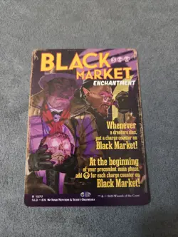 Black Market Secret Lair Drop Rare Black Enchantment Regular MTG #1577 - Image 1
