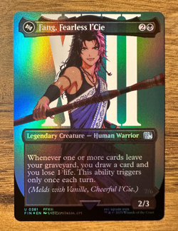 Magic MTG Final Fantasy Fang, Fearless L'Cie #381 *FOIL* Borderless Uncommon - Image 1