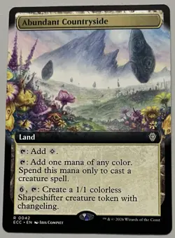 MTG Lorwyn Eclipsed Commander Abundant Countryside Land RARE REGULAR #0042 - Image 1