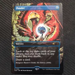 Ponder Borderless MTG Single, Secret Lair, 1783 Rare Near Mint - Image 1