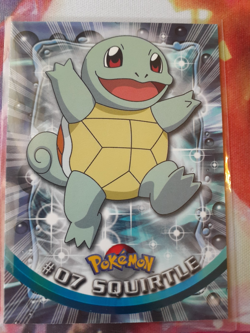 1999 Pokemon Topps Series 1 #07 Squirtle Straight From Pack to Sleeve NM Vintage - Image 1