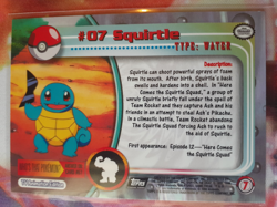 1999 Pokemon Topps Series 1 #07 Squirtle Straight From Pack to Sleeve NM Vintage - Image 2